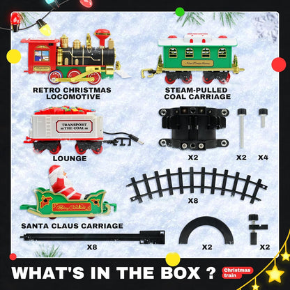 YCFUN Christmas Tree Hanging Train Set Electric Train Toy Gifts for Boys Girls with Light & Sound