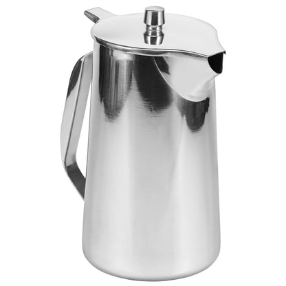 64 oz,Smooth Silver Stainless Steel Water Pitcher,stainless steel pitcher,metal water pitcher,metal water pitchers for restaurants,restaurant water pitcher,metal pitcher