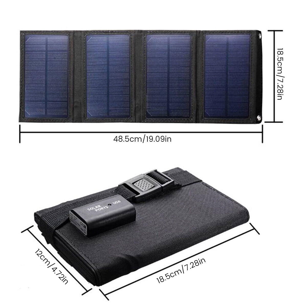 30W Solar Charger Outdoor Foldable Solar Panels 5V USB Portable Solar Smartphone Battery Charger Waterproof Solar Panel Phone Chargers for Camera Flashlight Camping Hiking Backpacking